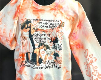 Sudadera vintage de Dirty Dancing, película de los 80, regalos para ella, camiseta tie-dye, sudadera de cuello redondo