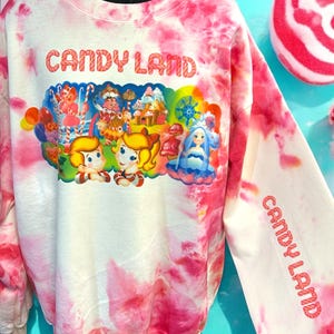Vintage Candyland Sweatshirt, Candyland birthday, game themed shirt, kids shirts, tie dye sweatshirt