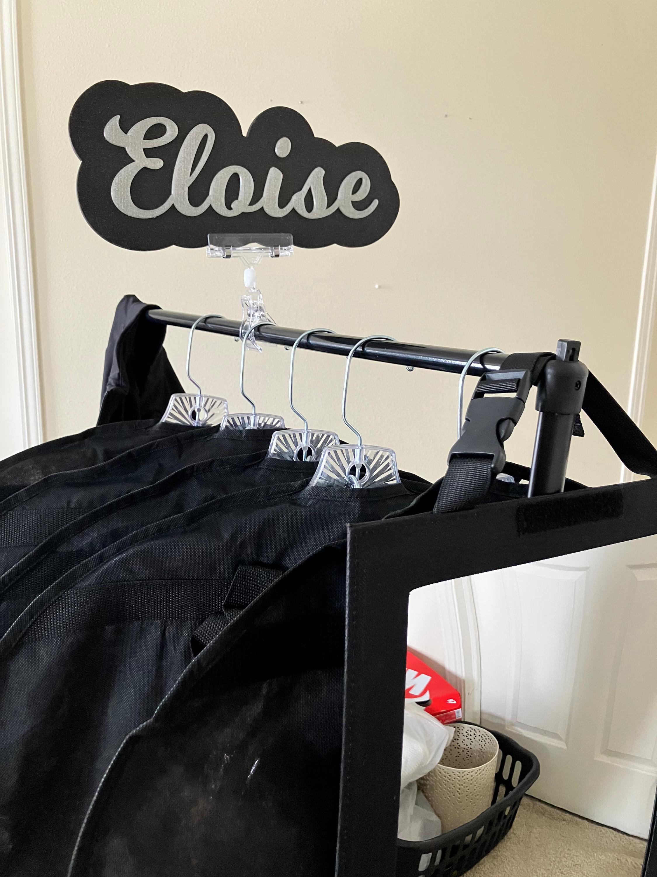 Pageant Racks Personalized Garment Rack Name Sign | Custom Pageant Rack Topper ...