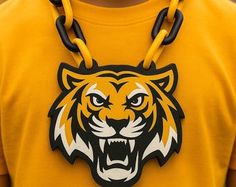 Tigers Hype Chain – School Spirit Necklace | Personalized Team Pride Gift for Fans & Students