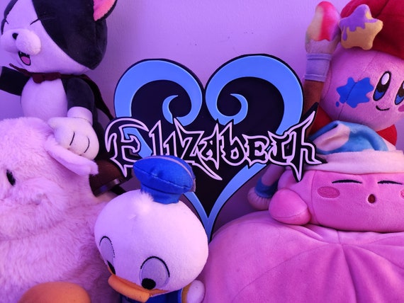 Personalized Kingdom Hearts Name Sign - Custom Gaming Wall Art - Game Room Decoration - Gift for Gamers