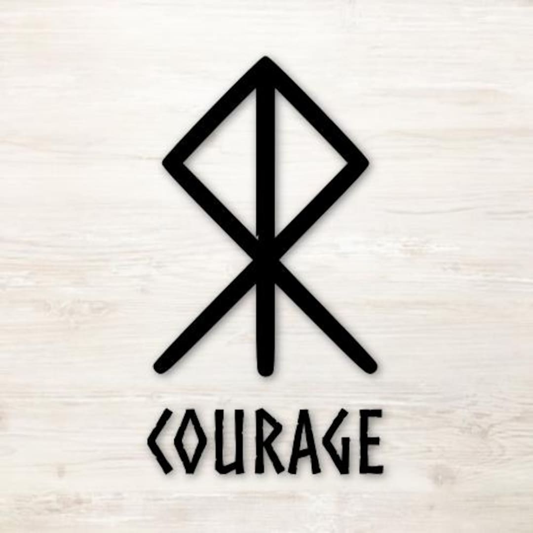 Courage Rune Vinyl Decal Symbol Sticker Norse Viking Bind Rune - Etsy