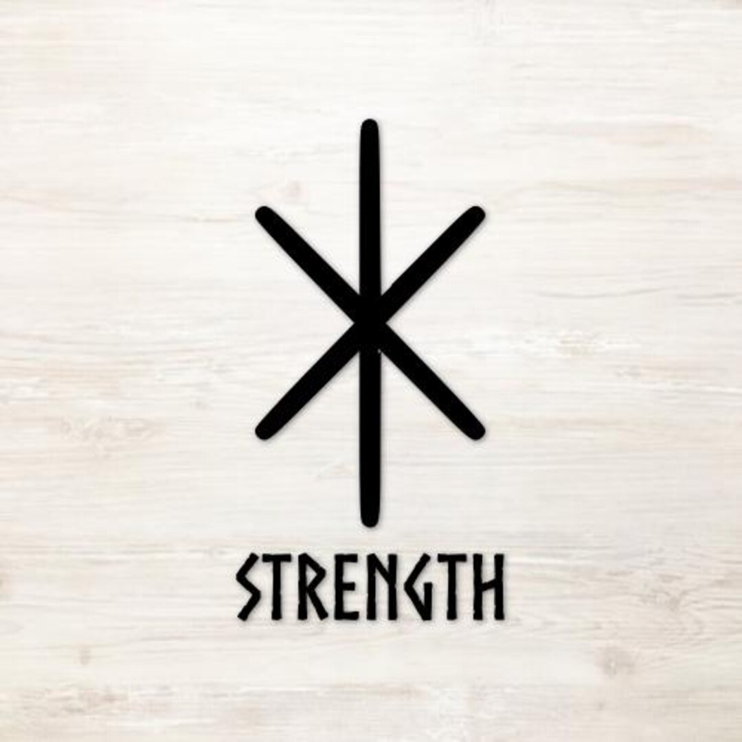 Strength Rune Vinyl Decal Symbol Sticker Norse Viking Bind Rune - Etsy