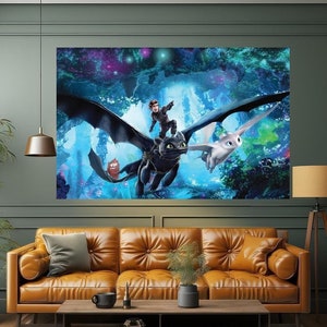 How to Train Your Dragon Poster, How to Train Your Dragon Wall Art, Toothless Poster, Vintage Toothless Poster