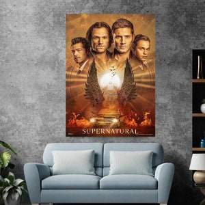 Supernatural TV Show Poster: Canvas Wall Art Print
