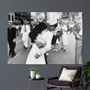 V-J Tag am Times Square, V-J Tag am Times Square Leinwand, Küssende Paare Paare, moderne Kunstdruck, preisgekröntes Foto, Times Square küssend