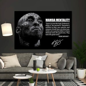 Kobe Bryant Leinwand auf Malerei, Mamba Mentalıty Leinwanddruck, Basketball Wandkunst, Sport Motivationsplakat Leinwand, Geschenke Wandkunst