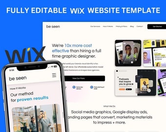 Nowoczesny szablon witryny Wix dla agencji marketingowych i trenerów