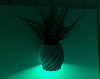 TwistGlow Spiral Planter (RGB-LED)