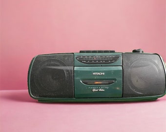 Radio cassette player boombox HITACHI TRK-10 special edition vintage green