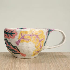 Rainbow chard ceramic mug, coffee mug, ceramic mug, mug, housewarming gift, wedding gift, birthday gift, Mother&#39;s Day gift