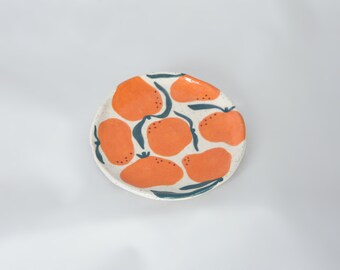 Mandarine ceramic mini plates/cup saucer, saucer, plate, housewarming gift, birthday gift, Mother's Day gift, wedding gift, unique gift