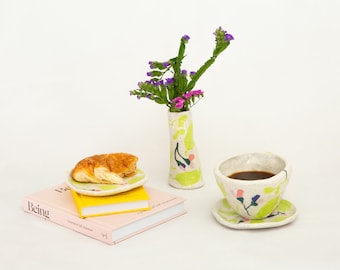 Sweet pea ceramic mug, coffee mug, ceramic mug, mug, housewarming gift, wedding gift, birthday gift, Mother's Day gift