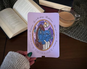 Inserto para Kindle/lector electrónico: Gárgola inspirada en San Bartolomé/Fantasía de vidrieras góticas