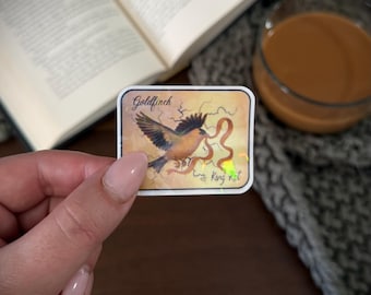 Pegatina de vinilo Golden Finch / Pegatina de libros inspirada en un prisionero chapada