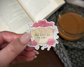 Pegatina de vinilo "Esa perra se llevó mi jabón" / Pegatina literaria inspirada en la Reina de las Pruebas del Sol