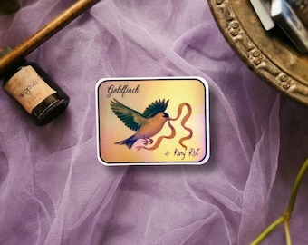 Golden Finch Vinyl Sticker | Plated Prisoner-Inspired Bookish Sticker