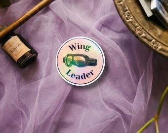 Wing Leader Sticker | Fourth Wing Inspired | Flight Goggles | Romantasy Bookish Sticker