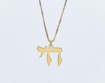 Sterling Silver Chai Necklace – Jewish Symbol of Life, Judaism Jewelry