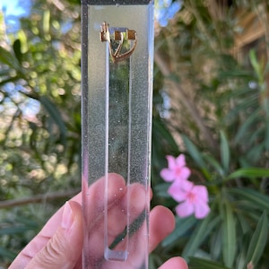 Clear Resin Mezuzah Case: Modern Jewish Home Decor