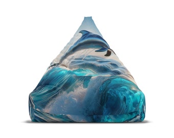 Marine Majesty: Dolphin Dance Bean Bag Cover