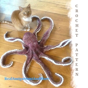 Crochet Pattern Octopus-Amigurumi Pattern Octopus-Stuffed Octopus and Crochet Stone-Amigurumi Octopus-Plush Octopus-Large Realistic Octopus