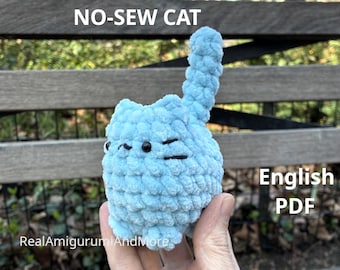 Tiny No-Sew Amigurumi Cat Crochet Pattern (Instant Download)