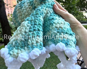 No-sew Crochet Octopus Lovey Pattern, Security Blanket, Super Bulky Yarn PDF