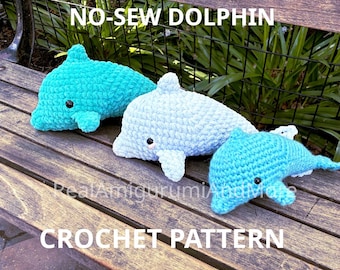No-Sew Crochet Baby Dolphin Pattern: Amigurumi Plush Toy (PDF Pattern)