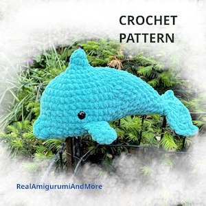 No-Sew Crochet Baby Dolphin Pattern: Amigurumi Plush Toy (PDF Pattern)