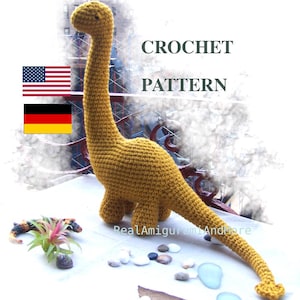 No-Sew Crochet Dinosaur Pattern: Amigurumi Brontosaurus (PDF Pattern)