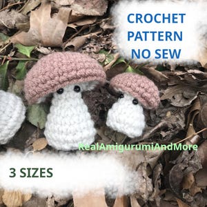No-Sew Crochet Mushroom Pattern: Beginner Amigurumi Tutorial (Digital Download)