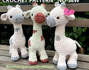 Crochet Pattern No-sew Baby Giraffe