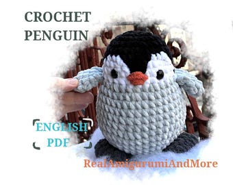 Crochet Penguin Pattern PDF – Amigurumi Plush Toy – Beginner Friendly Stuffed Animal DIY (Instant Download)
