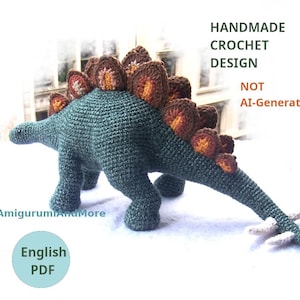 Realistic Crochet Stegosaurus Pattern: Amigurumi Dinosaur (PDF Pattern)
