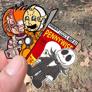 Horror Halloween Sticker Pack 001, 4pc, FREE SHIPPING