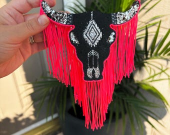 Aztec Bull Car Freshie: Fringe Car Accessory