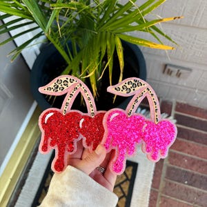 Cherry Car Freshie: Glitter Car Accessory