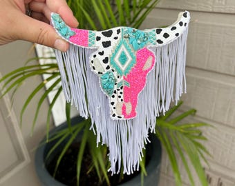 Aztec Bull Car Freshie: Boho Car Accessory