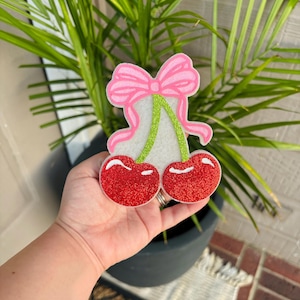 Cherry Car Freshie: Coquette Bow Car Accessory
