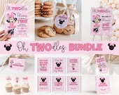 Oh Twodles Birthday Bundle Oh Twodles Minnie 2nd Birthday Invite Cute Mouse Second Birthday Party Bundle Oh Twodles Invite Girl 2nd Birthday