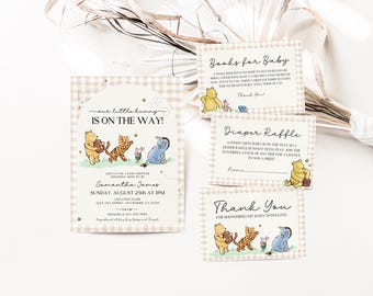 Winnie the Pooh Baby Shower Bundle Classic Winnie The Pooh Gender Neutral Baby Shower Little Hunny Baby Shower Invite Vintage Pooh Bundle