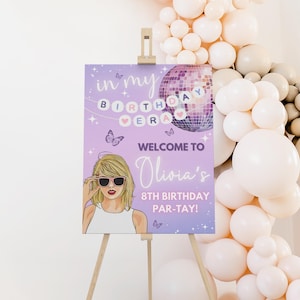 In My Birthday Era Willkommensschild 18 X 24 Eras Geburtstagsfeier Zeichen Trendy Taylor Freundschaftsarmband Digitales Party Zeichen Ts Geburtstag