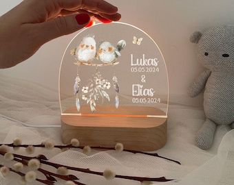 Personalizado, regalo de bebé, nacimiento, regalo de bautismo, regalo de nacimiento, regalos de bebé, regalo de cumpleaños, regalo de bautismo, gemelos
