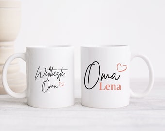 Tasse personalisiert, Keramik Tasse, Oma Geschenk, Beste Oma Geschenk, Weihnachtsgeschenk, Becher personalisiert, Geburtstagsgeschenk