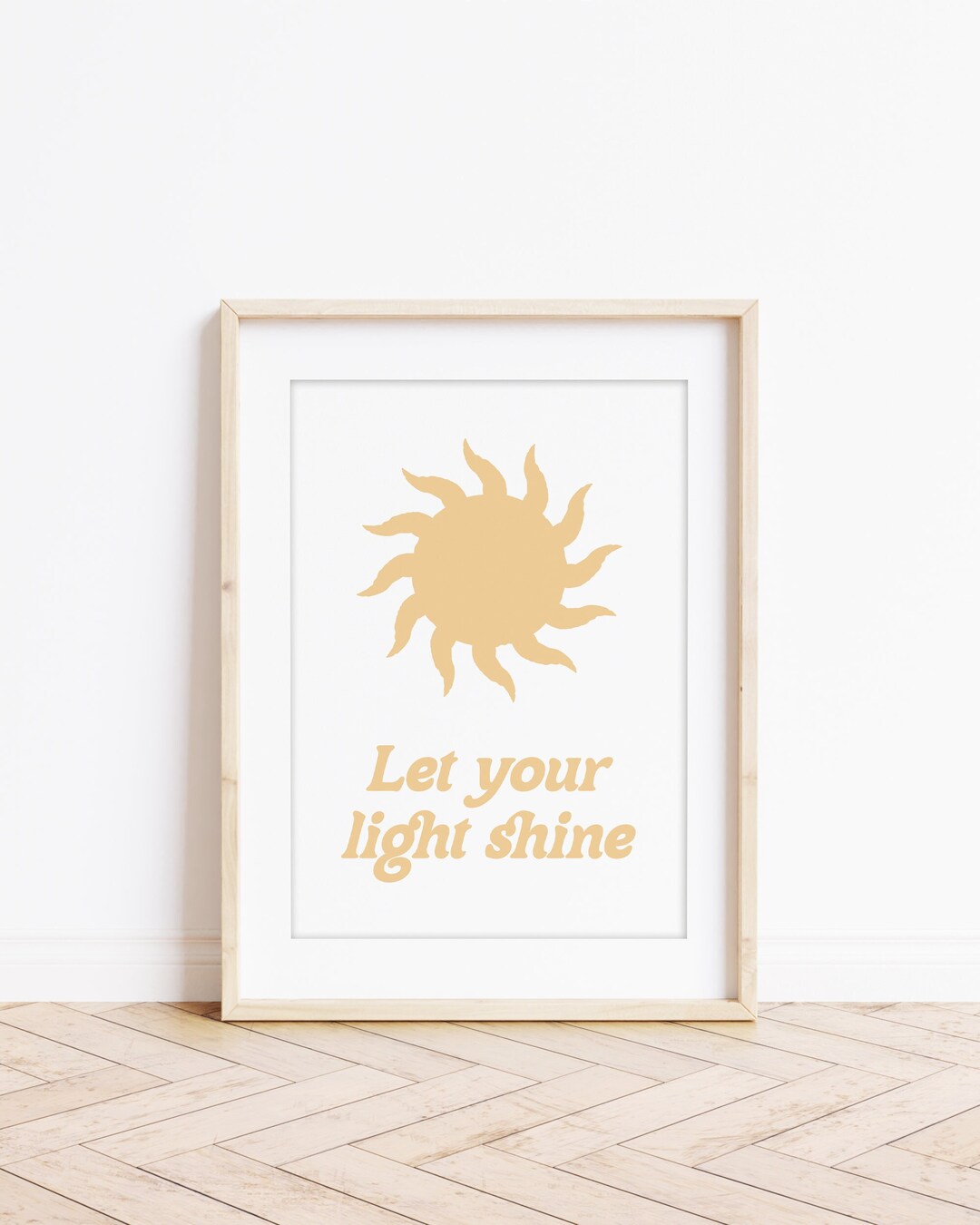 Let Your Light Shine (yellow), Printable Wall Art for Kids Room ...