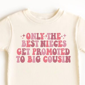 Promoted To Big Cousin Shirt Niece Announcement Toddler Shirt Cool Cousins Club Shirt, Best Niece Shirt, Cousin Crew Gifts, Shirt for Kids