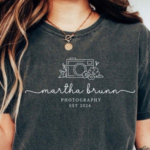 Photographer Comfort Colors Shirt, Photographer Gift, Newborn Photography Studio Name Tshirt,Photography Gifts,Photographer Logo Custom Name