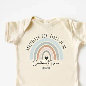 Heaven Sent Onesie®, Personalized From Grandma Onesie®, Handpicked for Earth, Grandparents Memorial Baby Announcement Tee, Custom Onesie®,