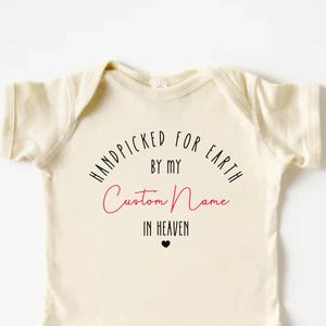 Handpicked For Earth Baby Onesie®, Handpicked Custom Newborn Gift, Heaven Sent Onesie®, Baby Announcement Tee, Custom Onesie®, New Baby Gift